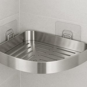 Stainless Steel Shower Corner Shelf Adhesive Wall Mount