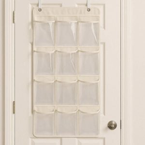 Hanging Over The Door Organizer with 12 Clear Pockets